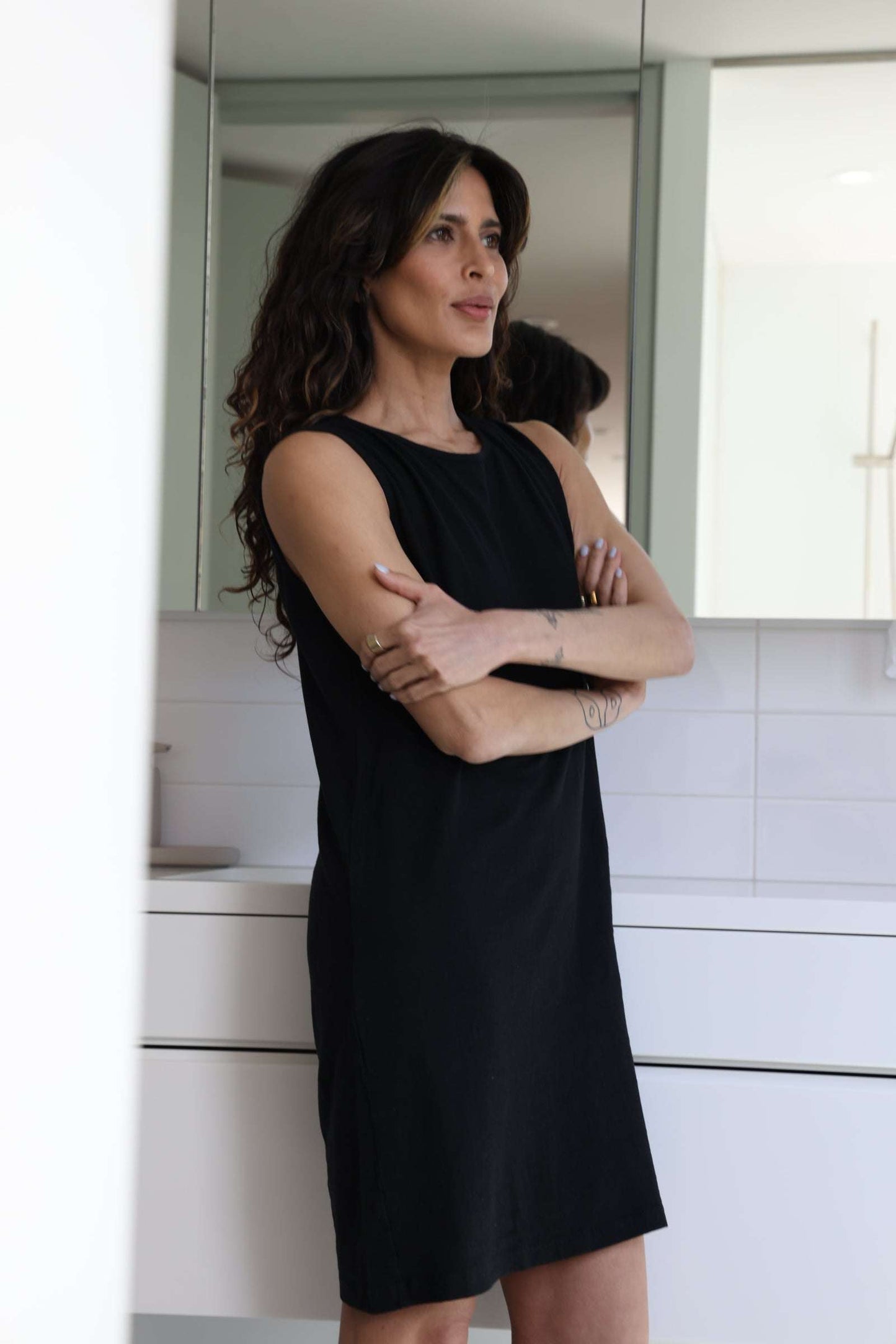 Moisture-wicking nightgown for night sweats, size small/medium, lifestyle