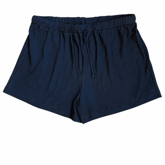 Women's drawstring shorts for night sweats, black