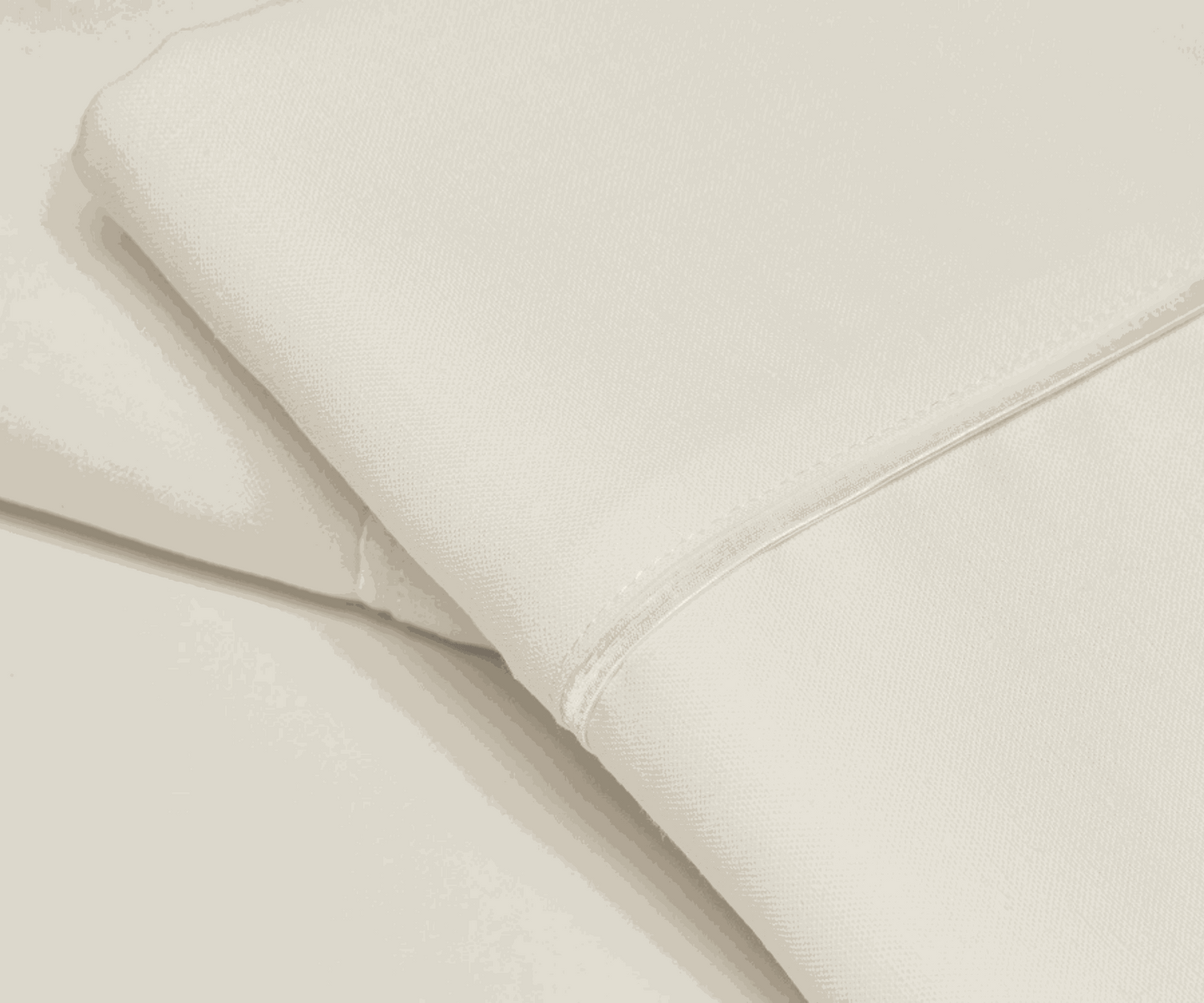 Moisture-wicking cooling pillowcase pair close-up