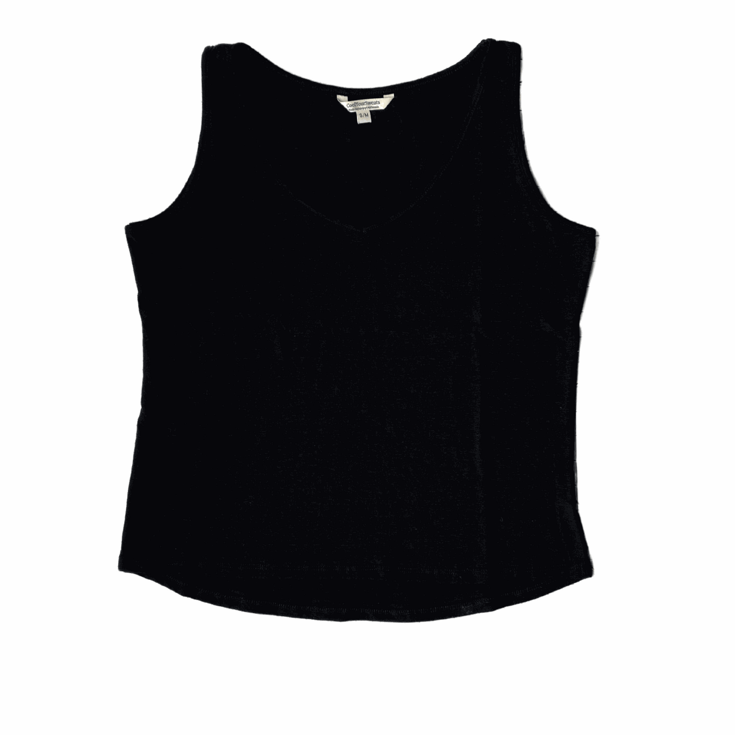 flat lay, Vanessa tank top, black, pj top for night sweats