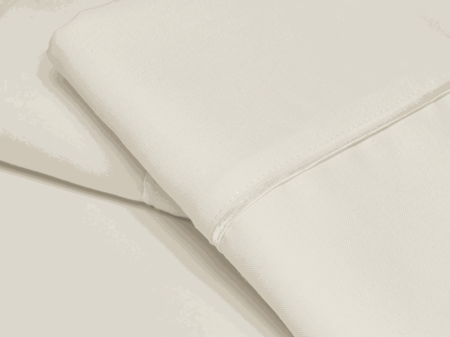 Moisture-wicking cooling pillowcase pair close-up