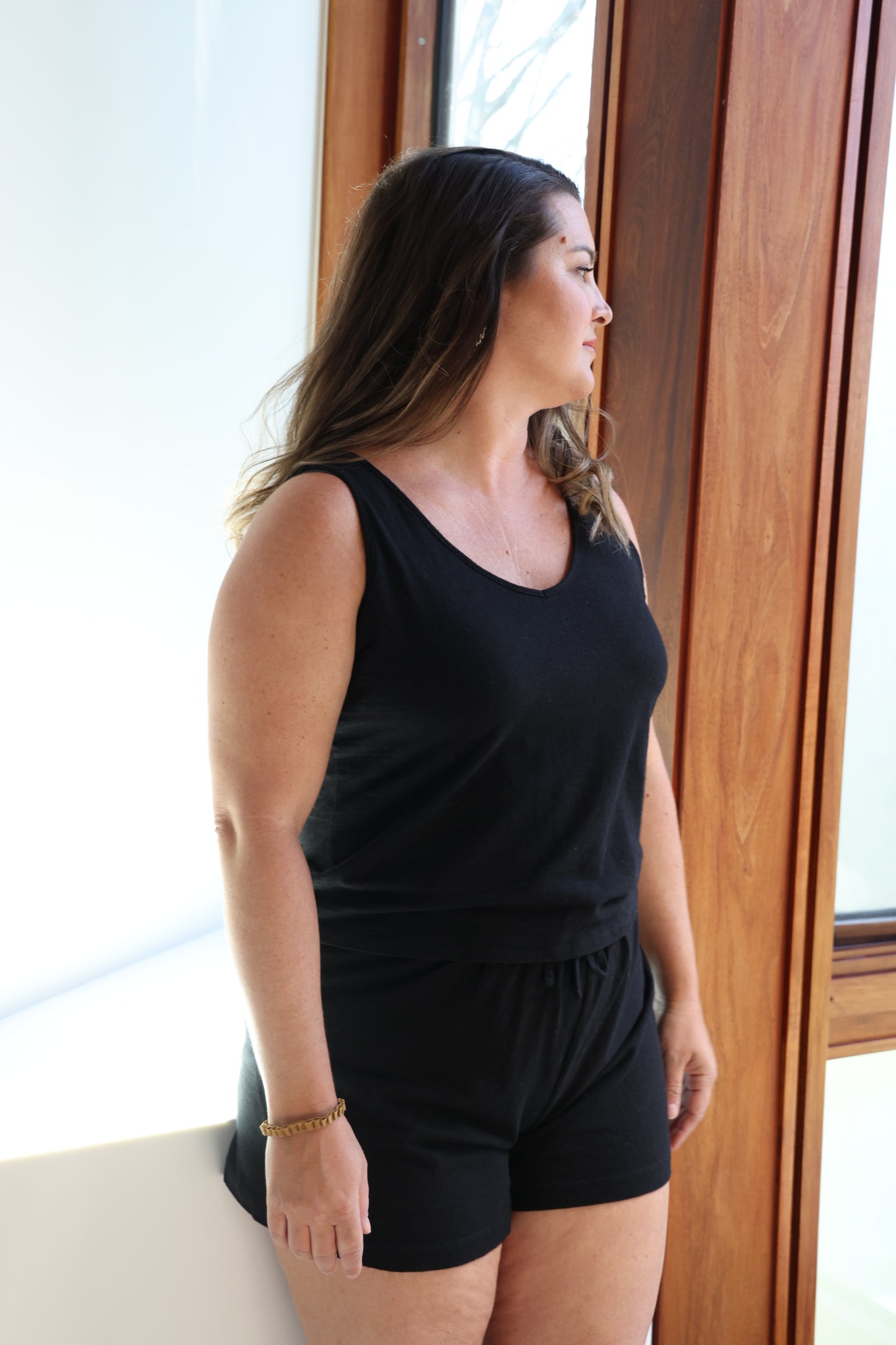 Thermo-regulating Vanessa Tank Top & Shorts  PJs for night sweats