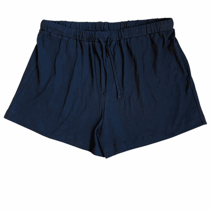 Women's drawstring shorts for night sweats, black