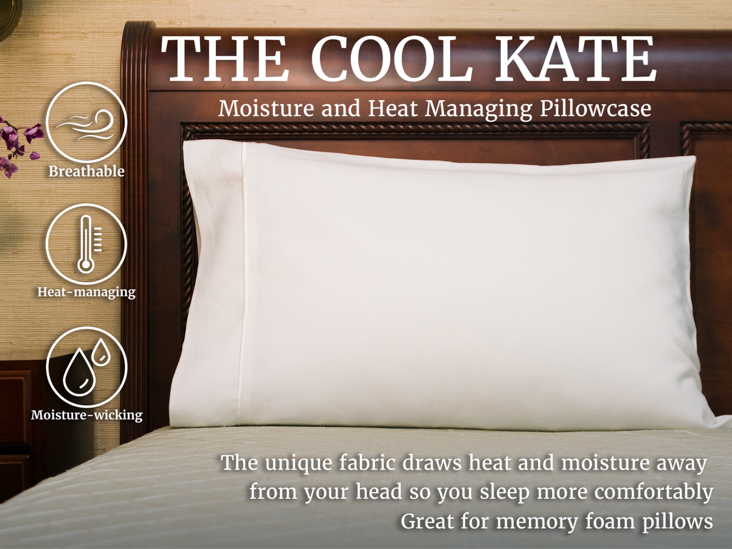 La taie d'oreiller "Cool Kate" qui évacue l'humidité et gère la chaleur